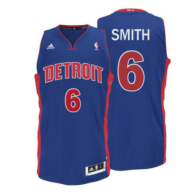 Men's  Josh Smith Detroit Pistons Road Jersey